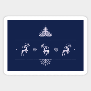 Christmas Tree and Reindeers Sticker